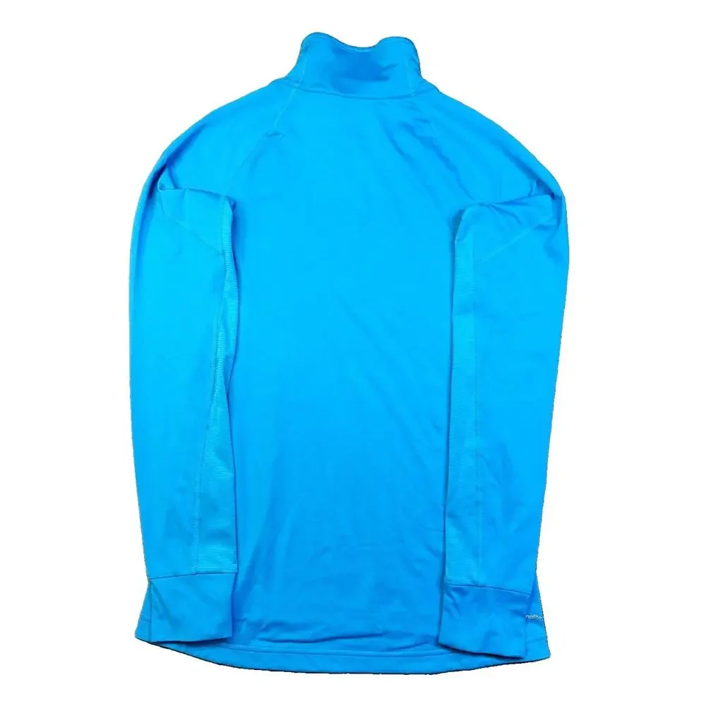 Adidas Climalite Men’s Quarter-Zip Pullover Blue Orange Size S Vietnam #1328